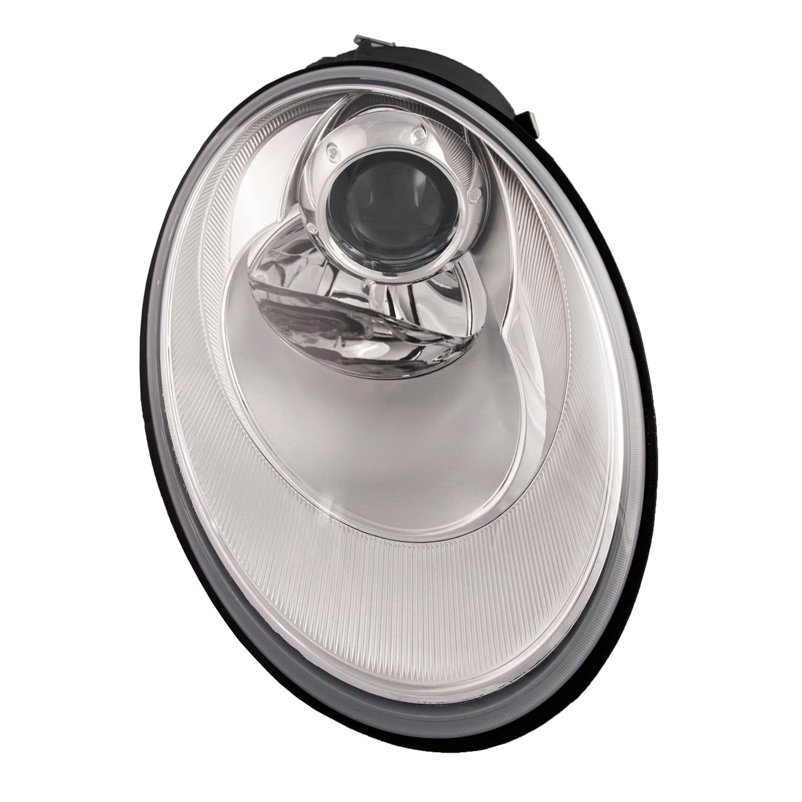 Headlight Fits Volkswagen Beetle 2006-2010 Includes Right Passenger Side Headlamp Chrome Housing Halogen Lamp