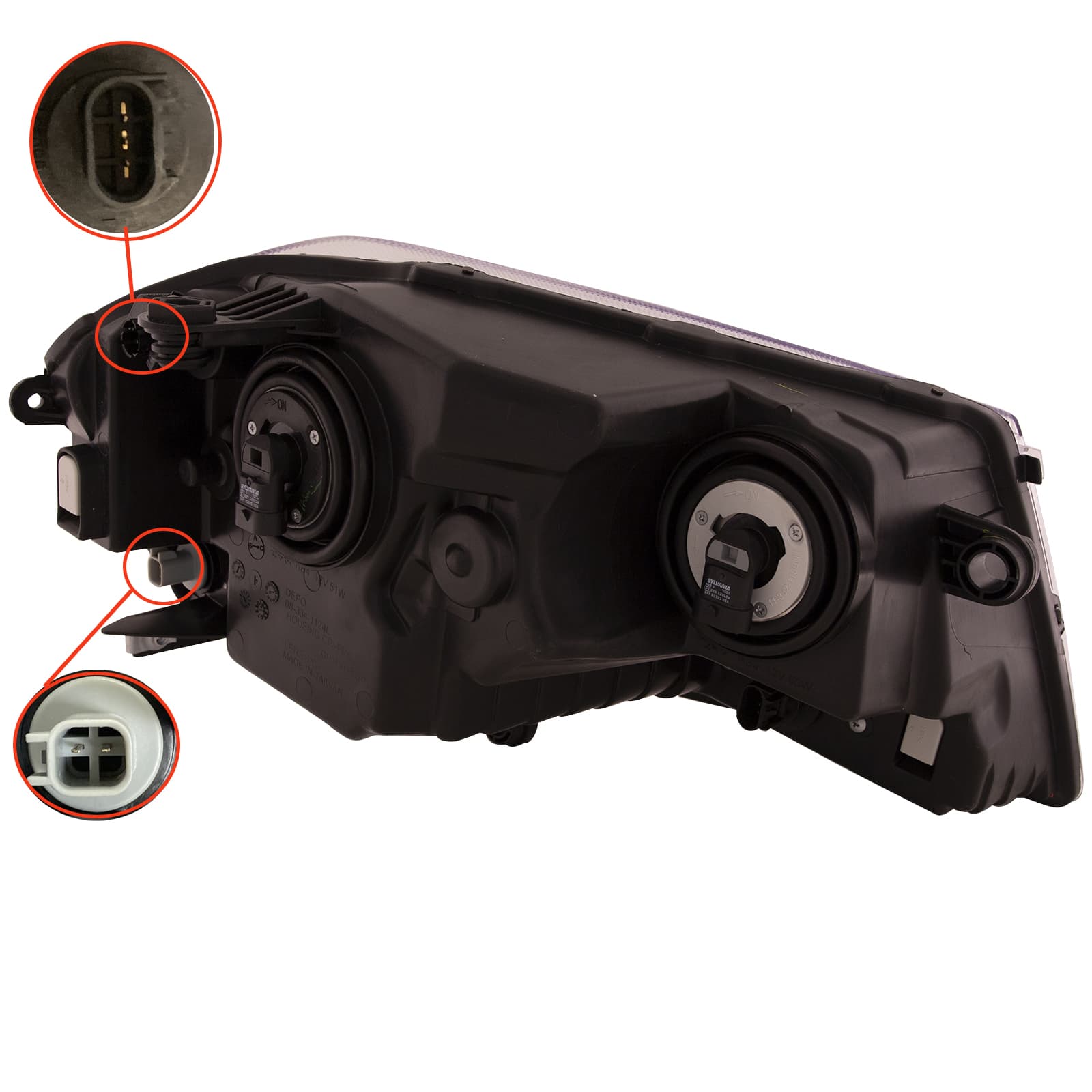 CAPA Certified Passenger Side Headlight (08-10 RT MDL/11-12 Type 2) Fits 2008-2014 Dodge Avenger