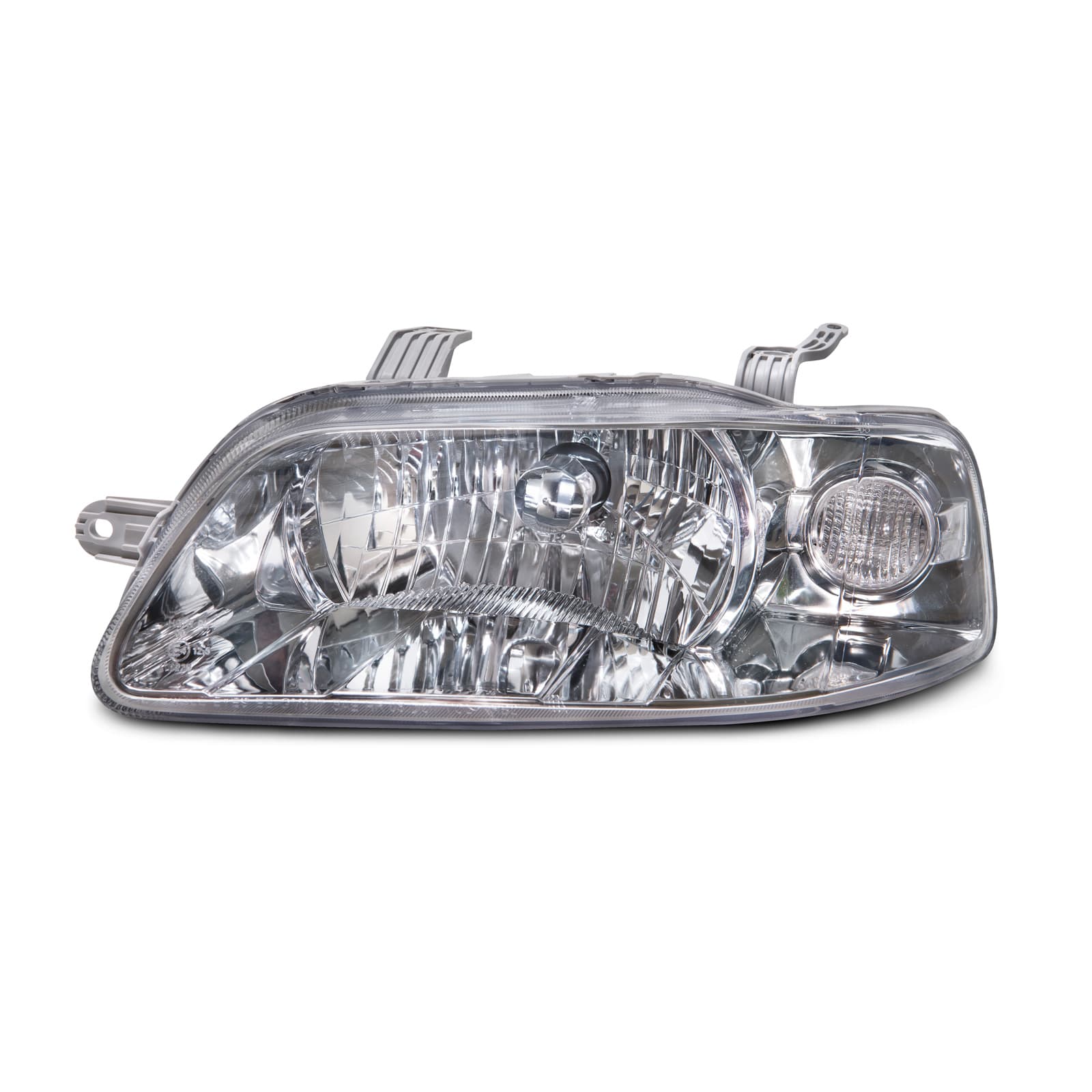 Headlight Chrome Halogen Left Driver Fits 2004-2006 Chevy Aveo LT/LS Sedan/2004-2008 Hatchback
