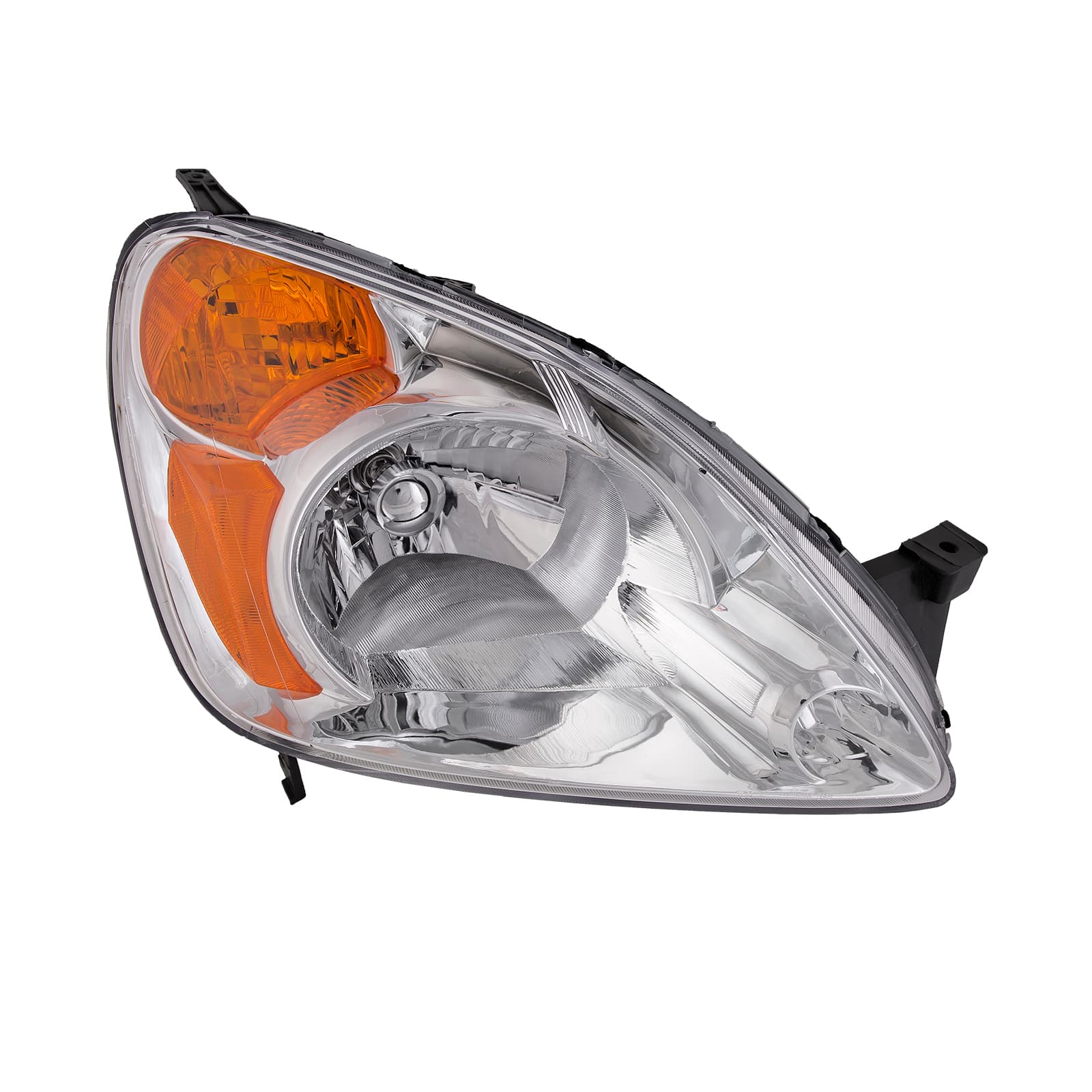Headlight Halogen Chrome Amber Right Passenger Fits 2002-2004 Honda CR-V LX/EX
