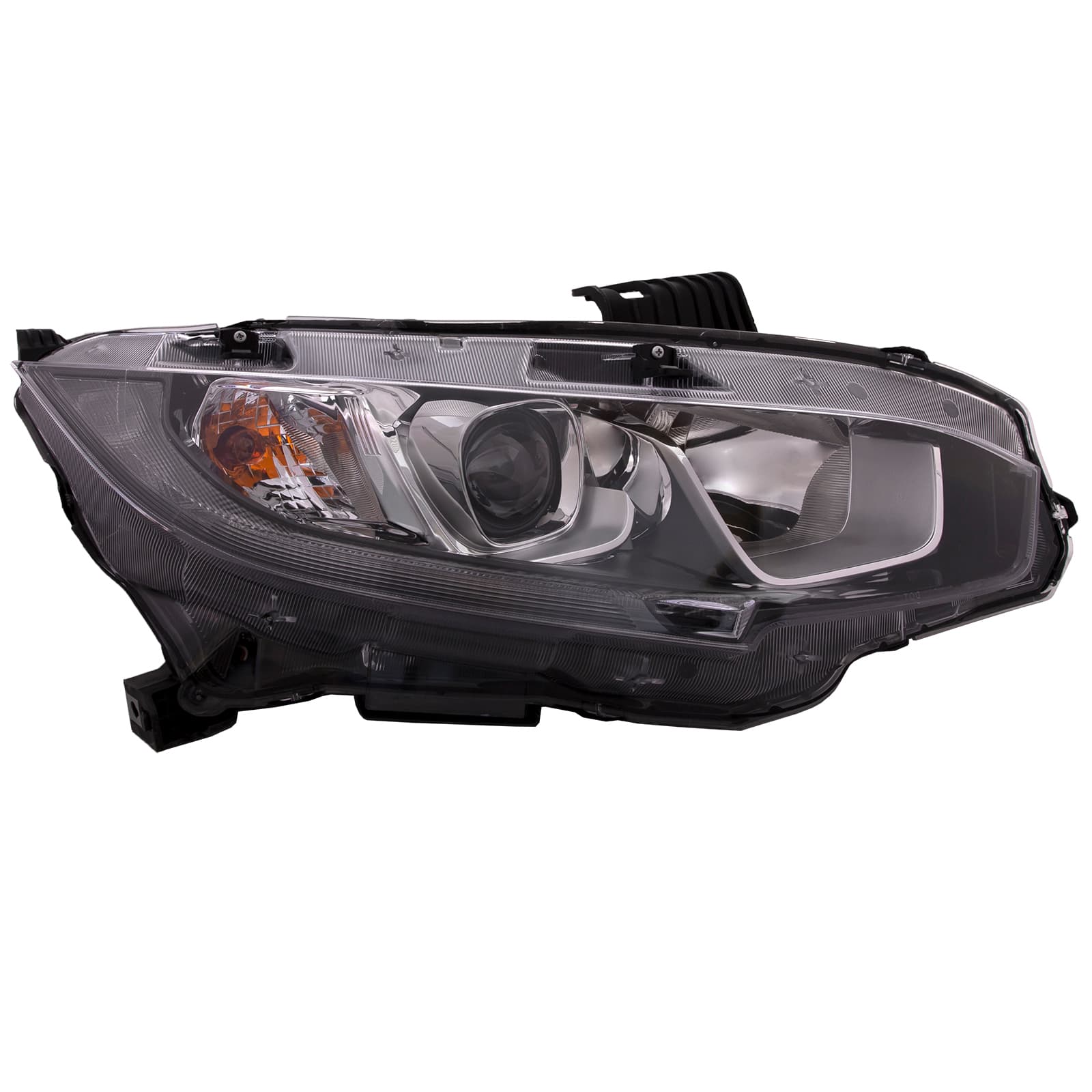 Right Passenger Halogen Projector Headlight For 16-20 Honda Civic CAPA