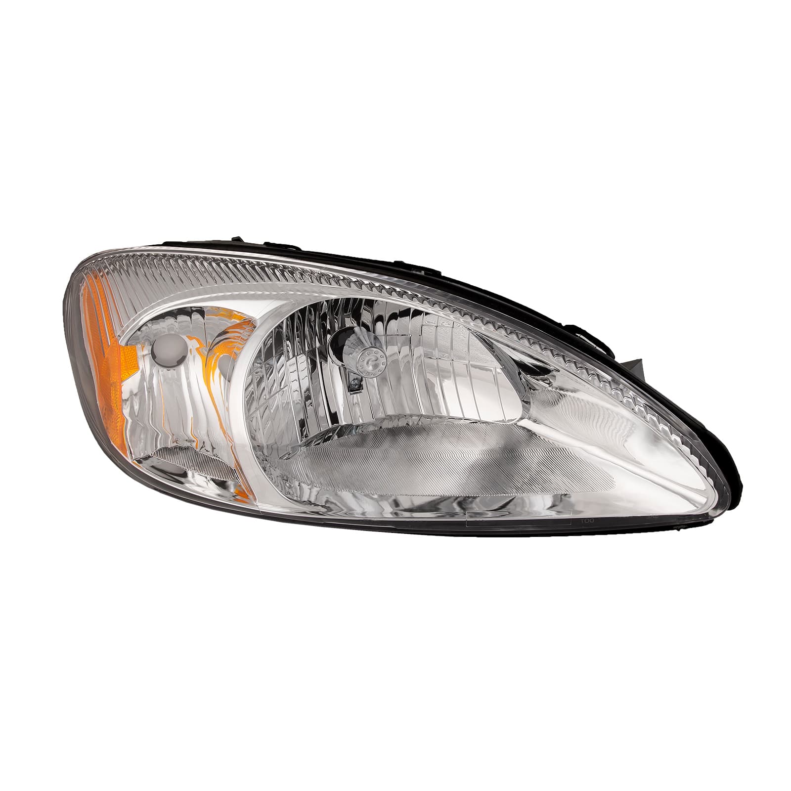 Headlight Fits 2000-2007 Ford Taurus Halogen Chrome Housing Includes Right Passenger Side Headlamp Assembly