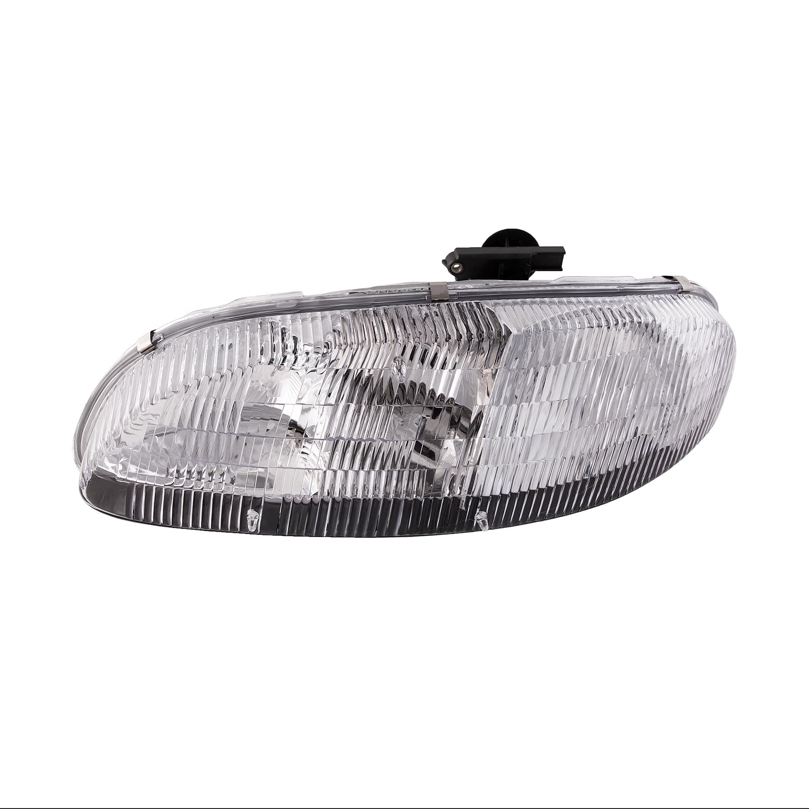 Headlights Halogen Chrome w/Clear Lens Left Driver Fits 1995-2001 Chevrolet Lumina/1995-1999 Monte Carlo