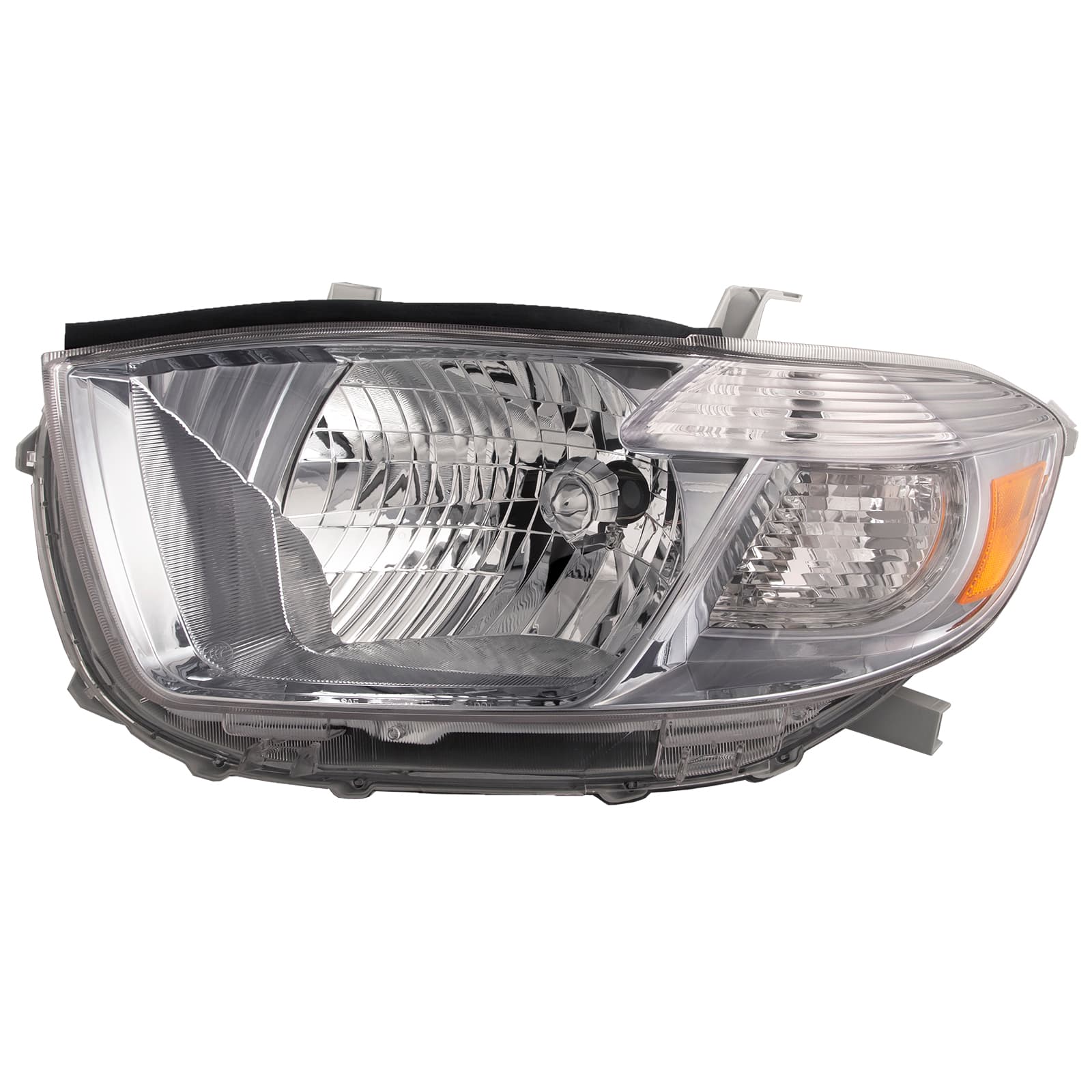 Halogen Headlight Black (Japan Built) Driver Left Side Assembly Fits 2008-2010 Toyota Highlander