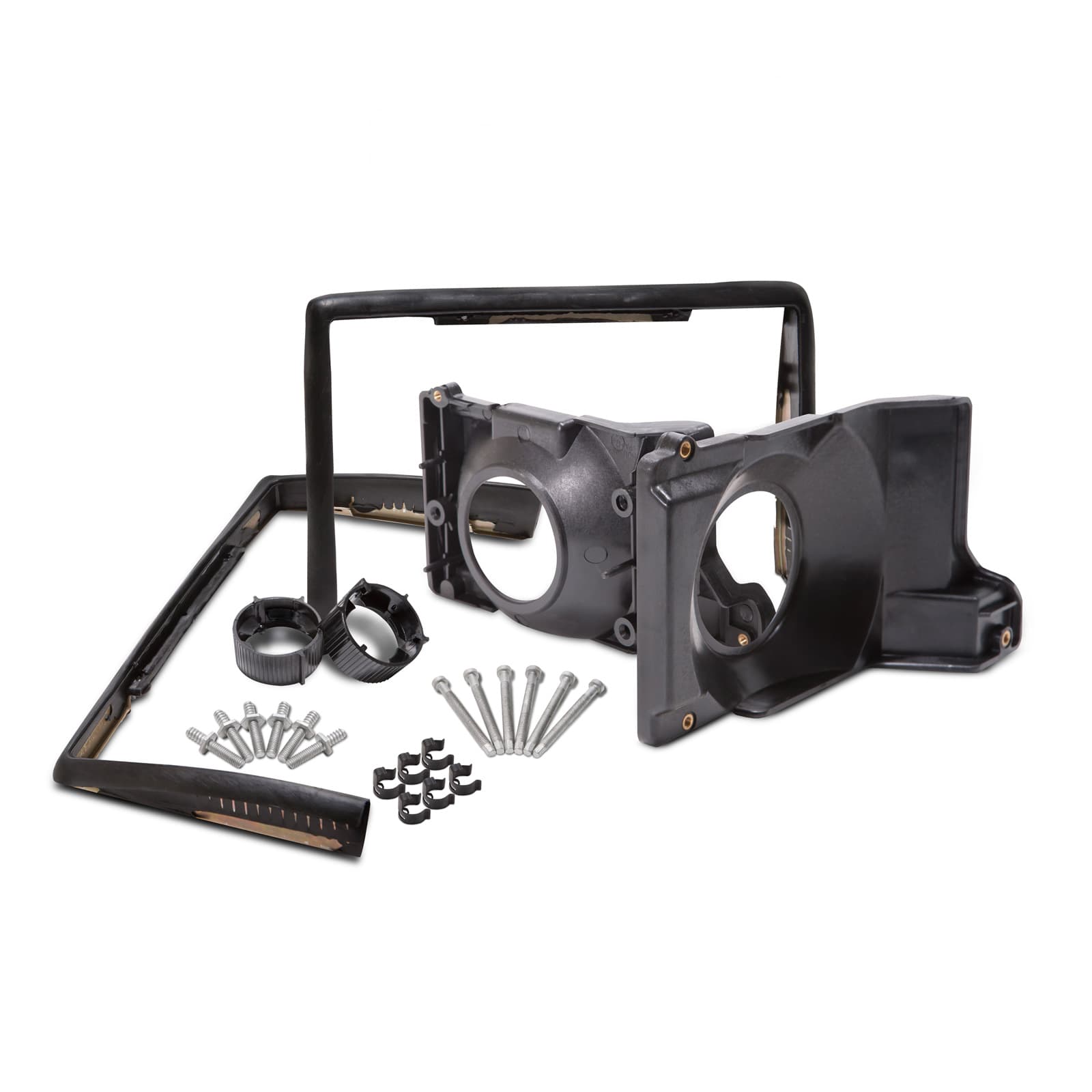 PERDE 87-93 Ford Mustang Headlight Hardware Kit (Set; Bracket; Lock Rings; Gaskets; Hardware)