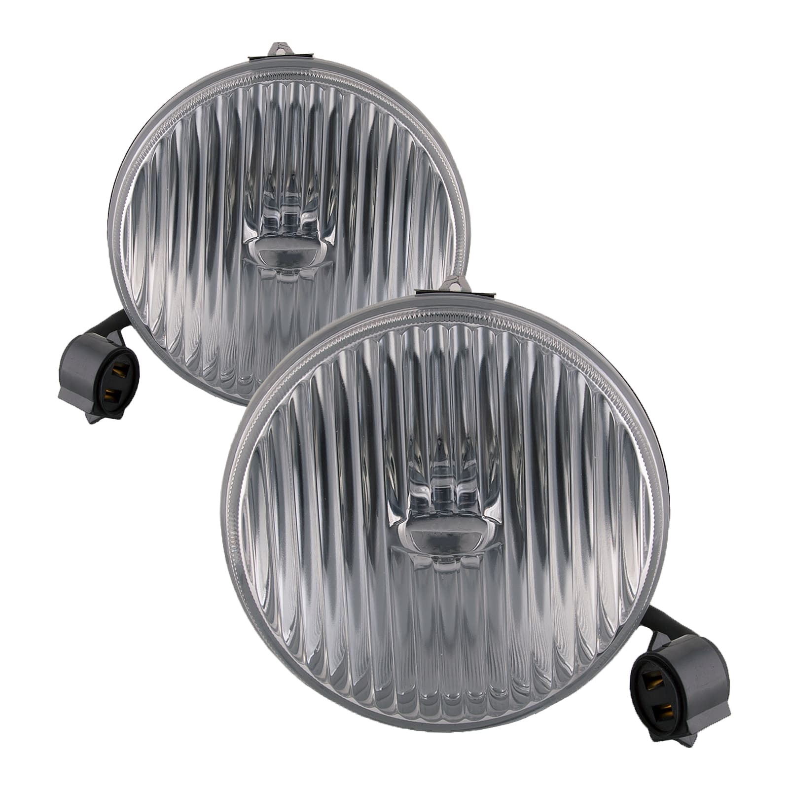 PERDE 87-93 Ford Mustang GT/Cobra OE Style Fog Light (Set; Clear; Fluted Lens)