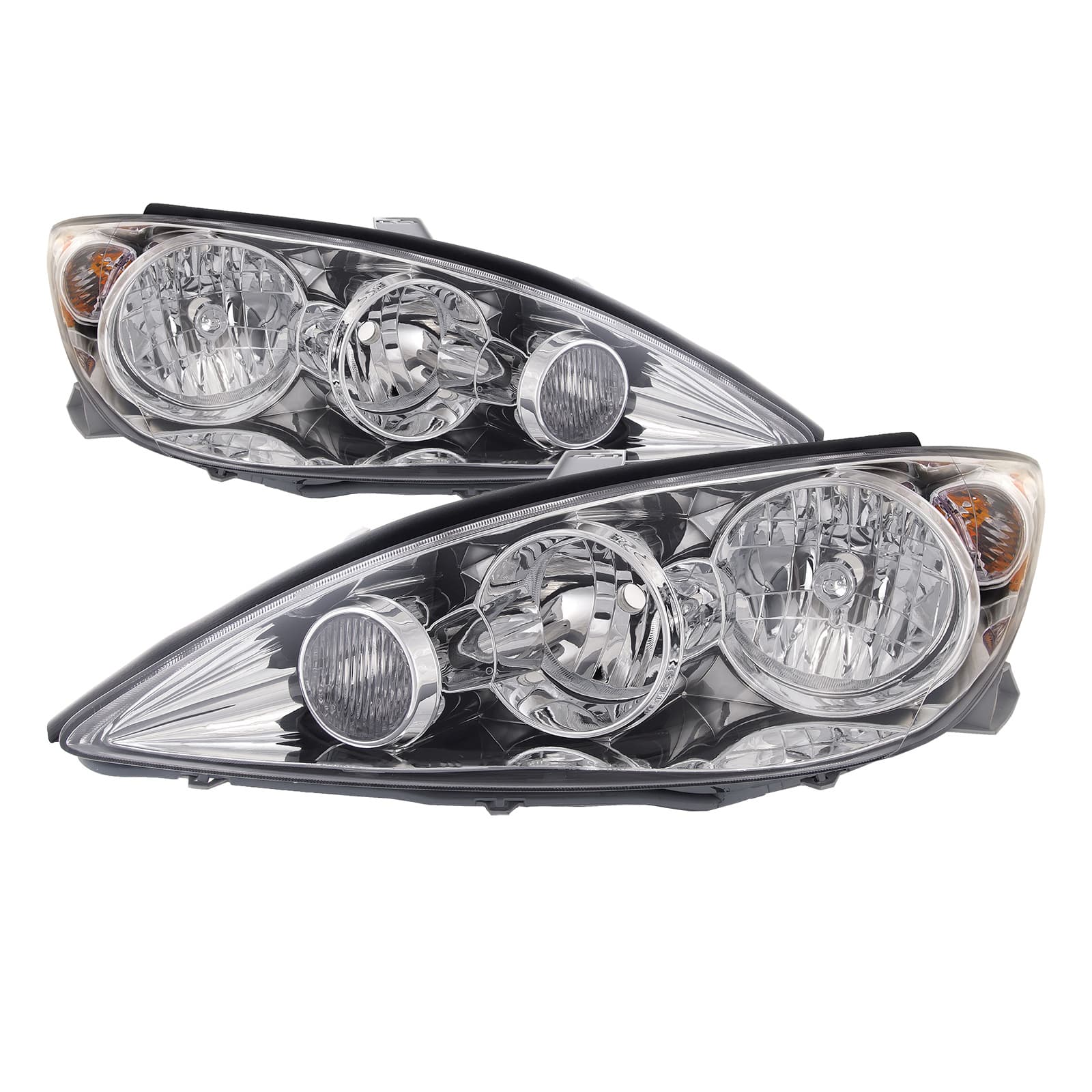 Headlight Set For 05-06 Toyota Camry LE XLE Left Driver Right Passenger Side Halogen Headlamp