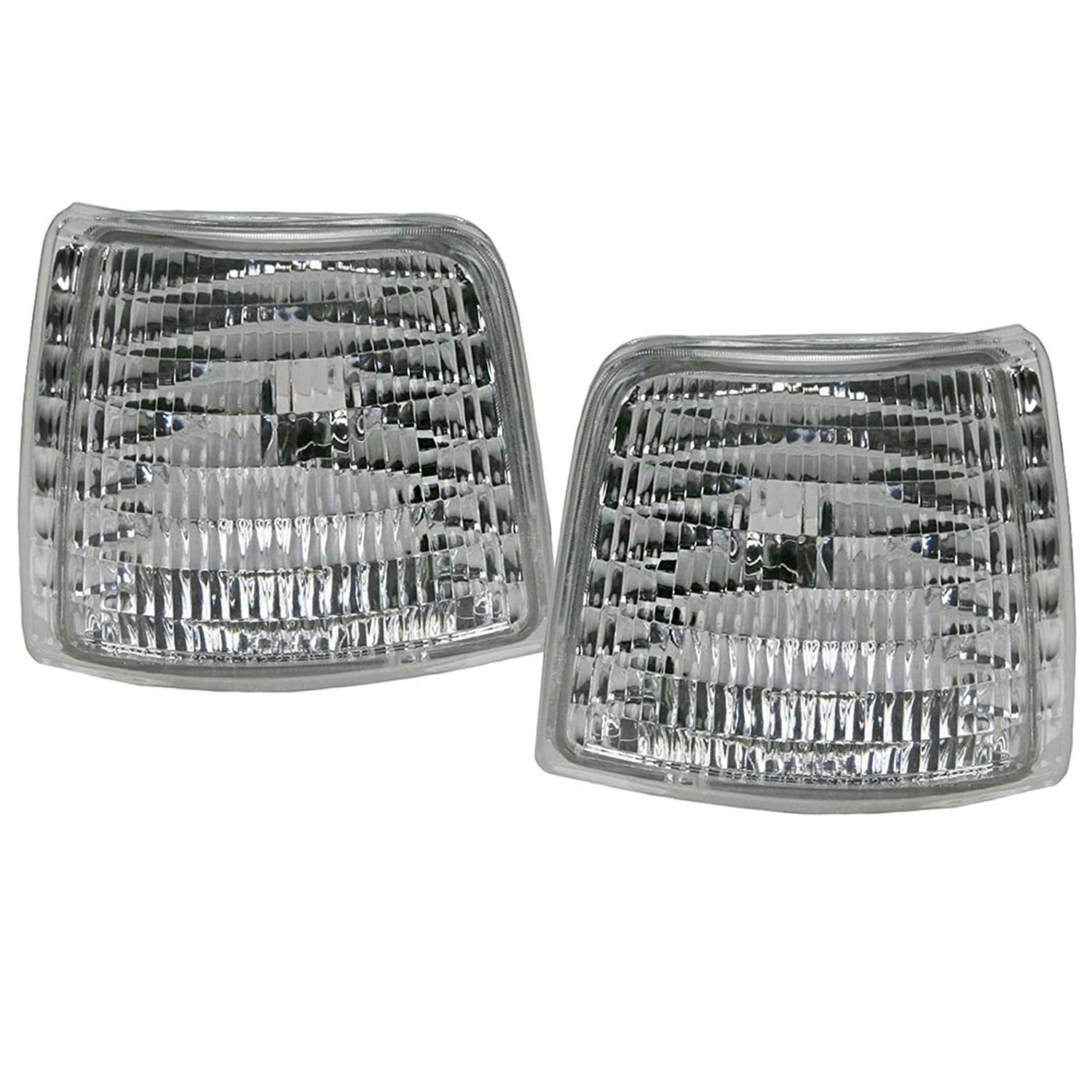 Park Signal Lights Set Left Driver Right Passenger Pair Fits 1992-1997 Ford F-150 And 250/1992-1996 Ford Bronco