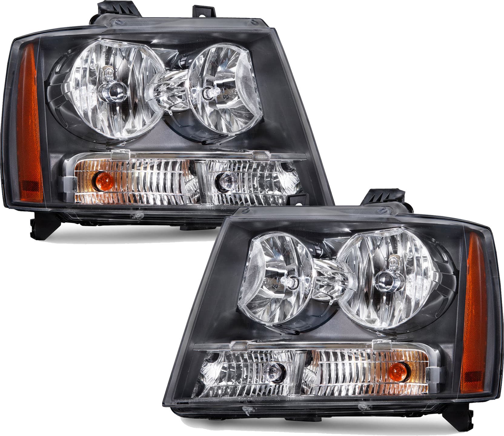 Headlights Set Fits Chevy Tahoe 07-14 Pair CAPA Certified Halogen Lamps