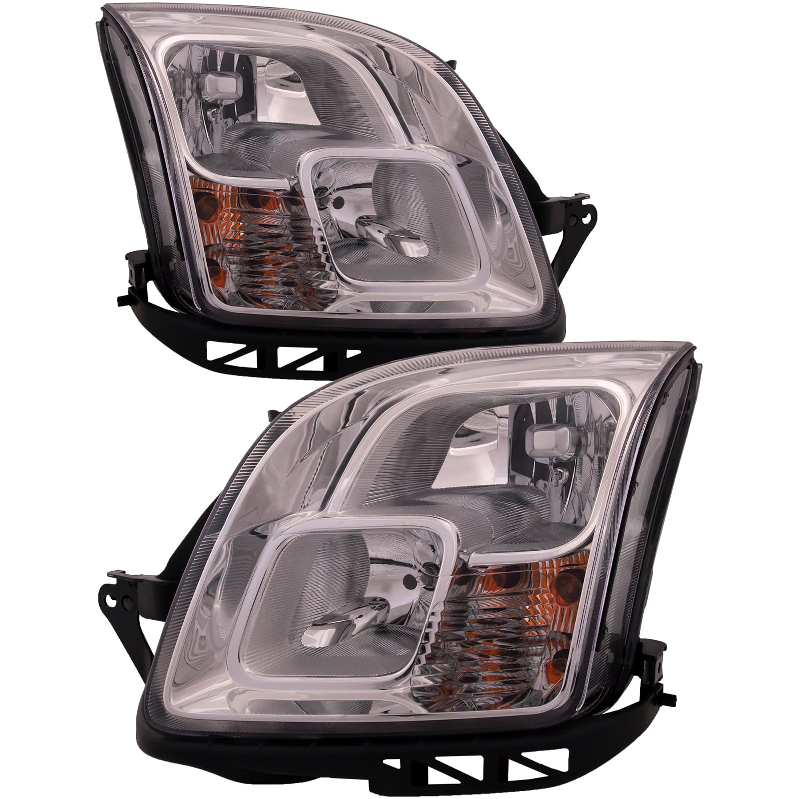 Headlights Set Fits Ford Fusion 06-09 Pair CAPA Certified Halogen Lamps